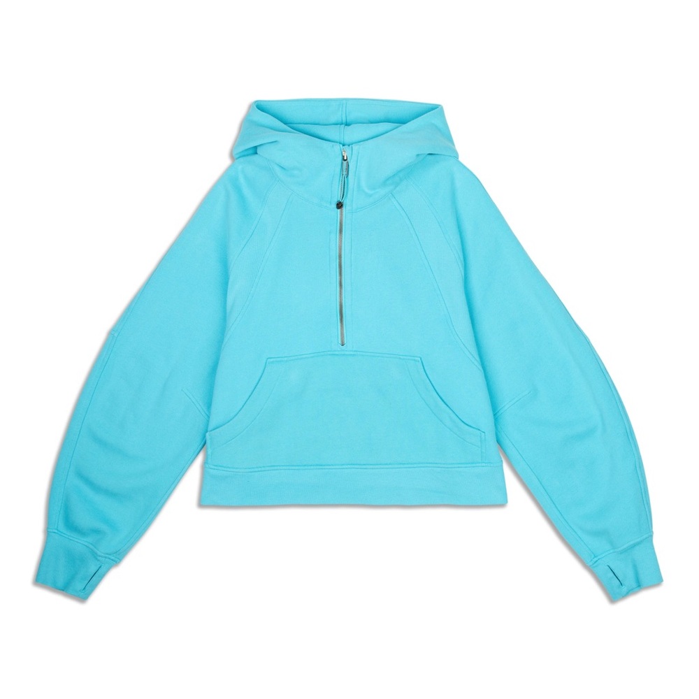 Lululemon turquoise scuba cropped hoodie size xs/s